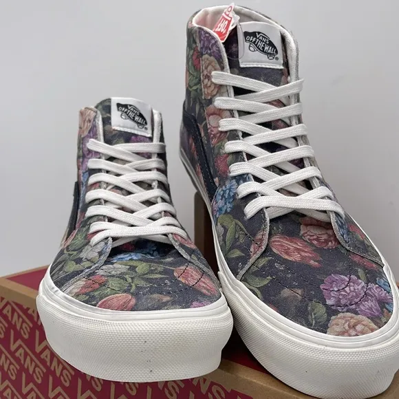 Vans WMNS Moody Floral Sk8-Hi Tapered Sneakers Grey/WhiteVN0A7Q621XM