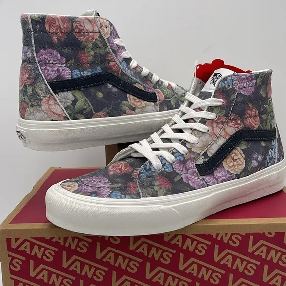 Vans WMNS Moody Floral Sk8-Hi Tapered Sneakers Grey/WhiteVN0A7Q621XM