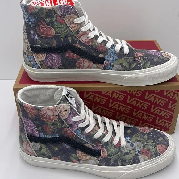 Vans WMNS Moody Floral Sk8-Hi Tapered Sneakers Grey/WhiteVN0A7Q621XM