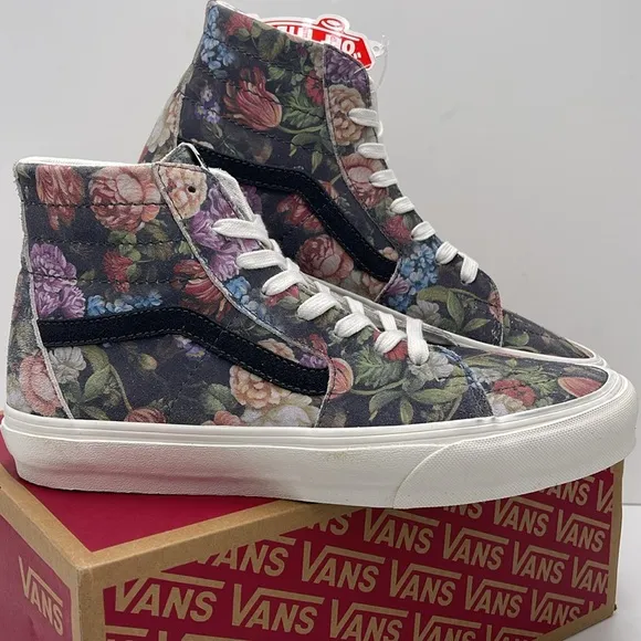 Vans WMNS Moody Floral Sk8-Hi Tapered Sneakers Grey/WhiteVN0A7Q621XM