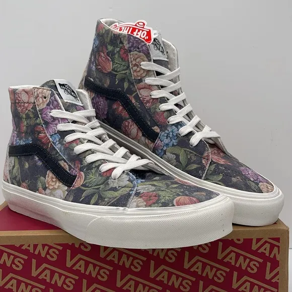 Vans WMNS Moody Floral Sk8-Hi Tapered Sneakers Grey/WhiteVN0A7Q621XM