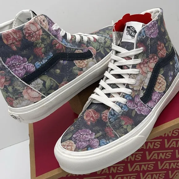 Vans WMNS Moody Floral Sk8-Hi Tapered Sneakers Grey/WhiteVN0A7Q621XM