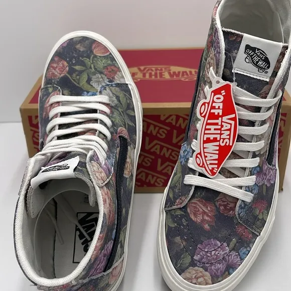 Vans WMNS Moody Floral Sk8-Hi Tapered Sneakers Grey/WhiteVN0A7Q621XM
