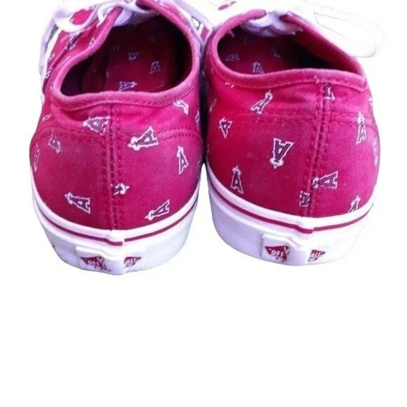 Vans MLB Los Angeles Angles Red A Halo Low Top Sneakers Mens Sz 10 Womens 11.5