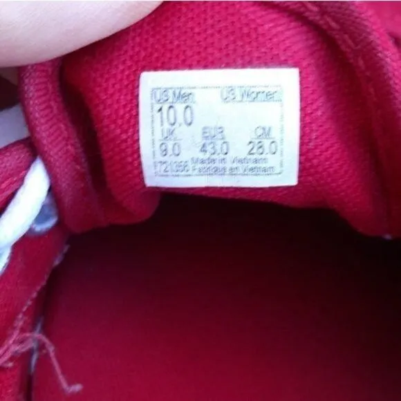 Vans MLB Los Angeles Angles Red A Halo Low Top Sneakers Mens Sz 10 Womens 11.5