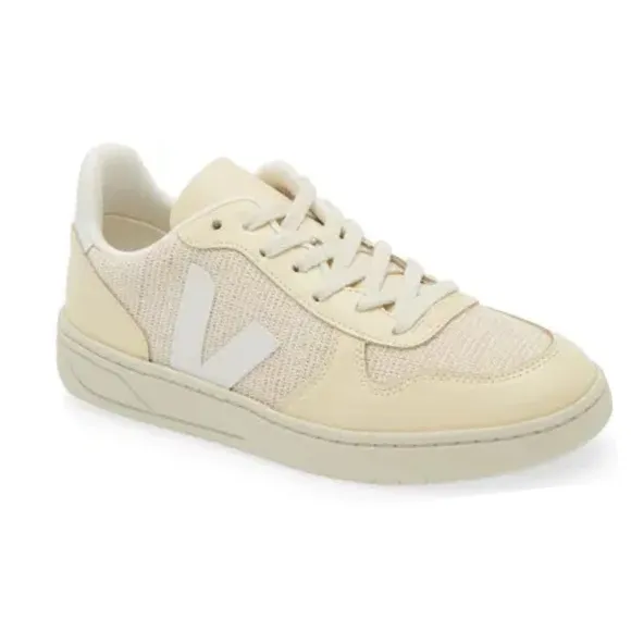 Veja V-10 J-Mesh Womens Sneakers in Jute White Multicolor EU 40 US 9