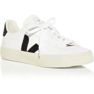 Veja Womens White Lace-Up Leather Casual And Fashion Sneakers New
