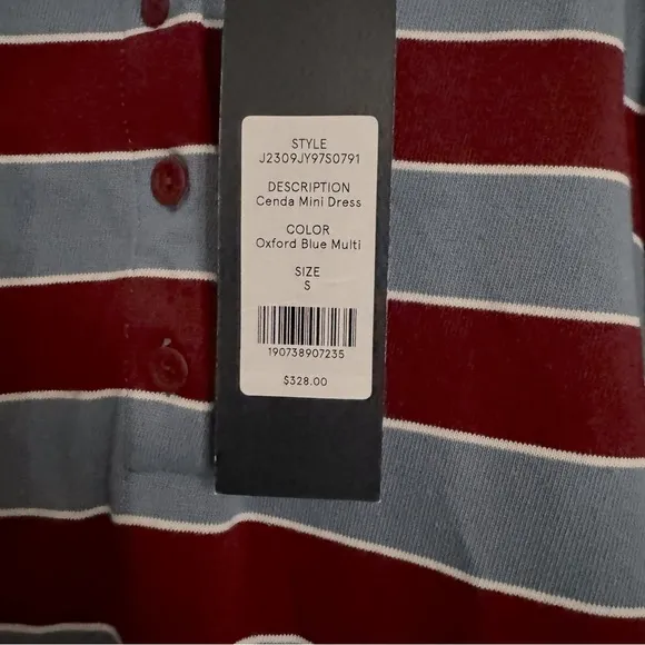 Veronica Beard Cenda Rugby-Striped Mini Dress