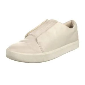 Vince Authentic Solid Bone Ivory White Leather Slip On Fashion Sneakers 7