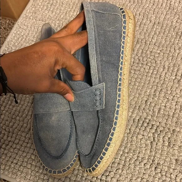 Vince Blue Loafers Slip-On Suede Comfort