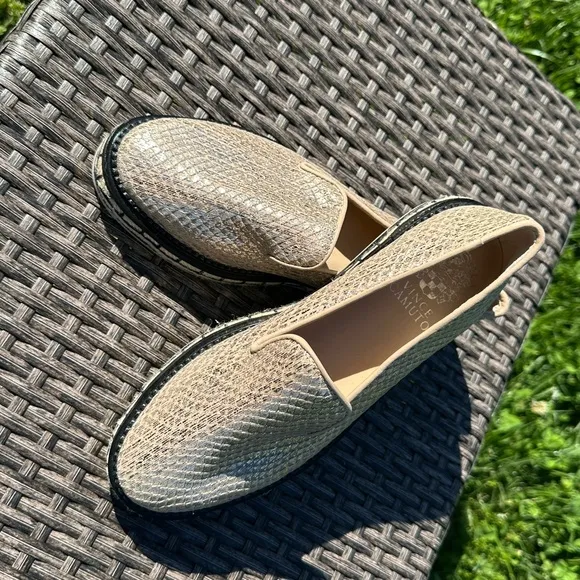 Vince Camuto Gold Flats Slip-On Loafers
