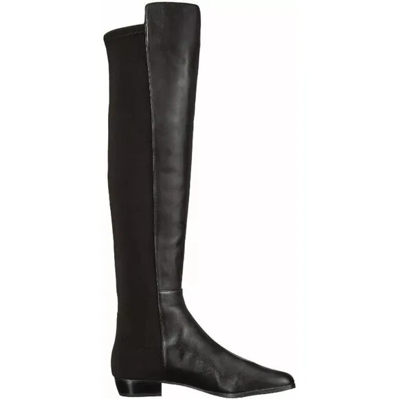 Vince Camuto Karita Women's Black Leather Pull On Over The Knee Riding Boot 5M