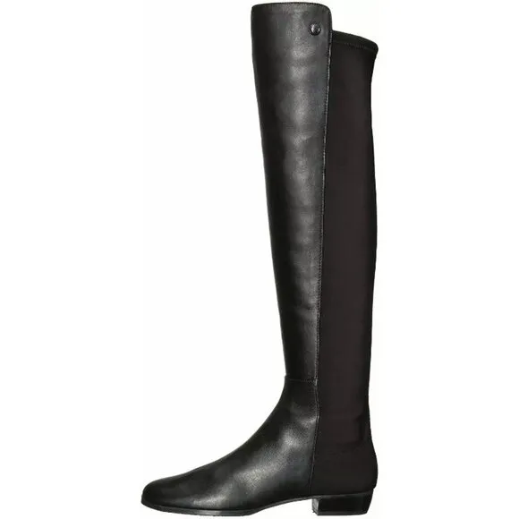 Vince Camuto Karita Women's Black Leather Pull On Over The Knee Riding Boot 5M