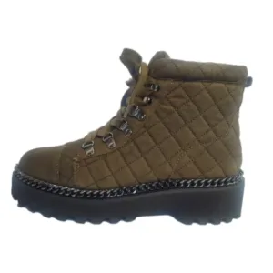 VINCE Camuto Maissa Quilted suede chain detail Chunky lug sole hiker sty…