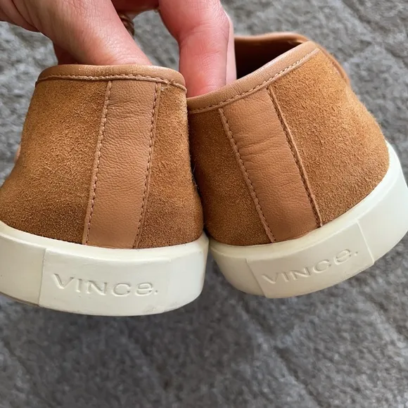 VINCE Preston Slip-On Suede Camel Color Sneakers size 10
