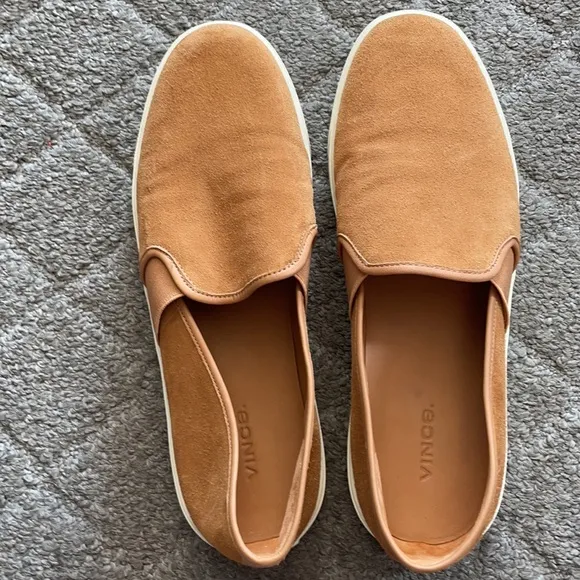 VINCE Preston Slip-On Suede Camel Color Sneakers size 10