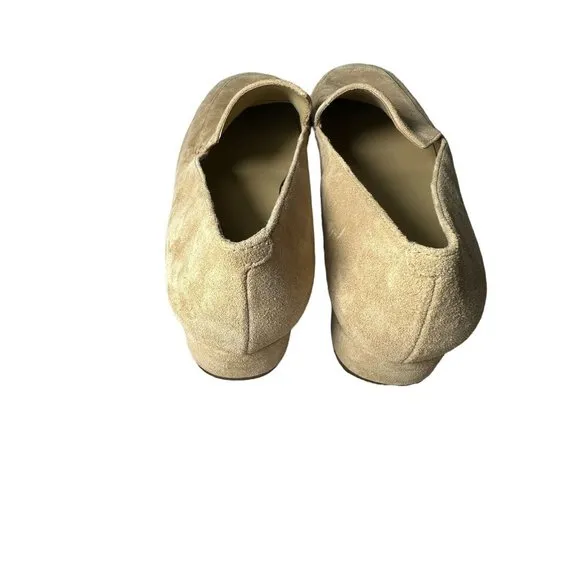 VINCE Vero Cuoio Lela Size 9 Loafer Women’s Tan Suede Slip-On Block‎ Heel #S93-8