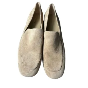 VINCE Vero Cuoio Lela Size 9 Loafer Women’s Tan Suede Slip-On Block‎ Heel #S93-8