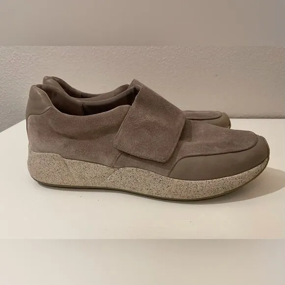 Vince Women's Gage Suede Laceless Fashion Sneakers in Beige Size 9.5