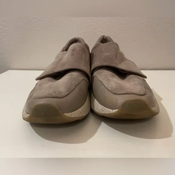 Vince Women's Gage Suede Laceless Fashion Sneakers in Beige Size 9.5