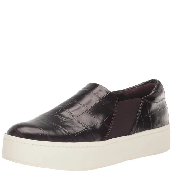 VINCE WOMENS WARREN PLATFORM SLIP ON FASHION SNEAKER PLUM WINE 11 M