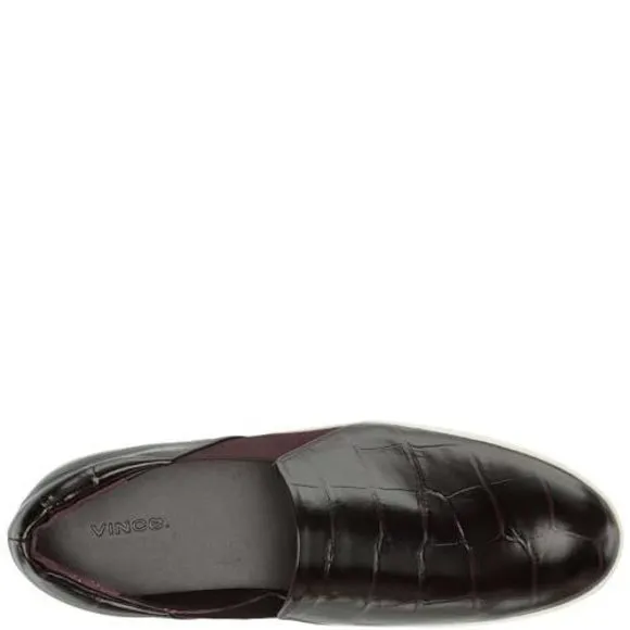 VINCE WOMENS WARREN PLATFORM SLIP ON FASHION SNEAKER PLUM WINE 11 M
