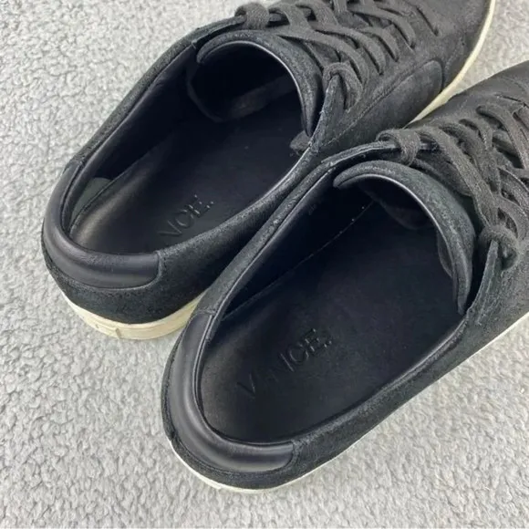 Vince brady suede Sneakers Leather Lace Up Mens Size 9 Shoes‎ Black Round Toes
