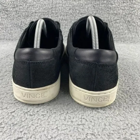 Vince brady suede Sneakers Leather Lace Up Mens Size 9 Shoes‎ Black Round Toes