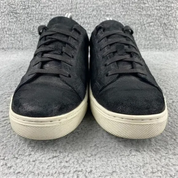 Vince brady suede Sneakers Leather Lace Up Mens Size 9 Shoes‎ Black Round Toes
