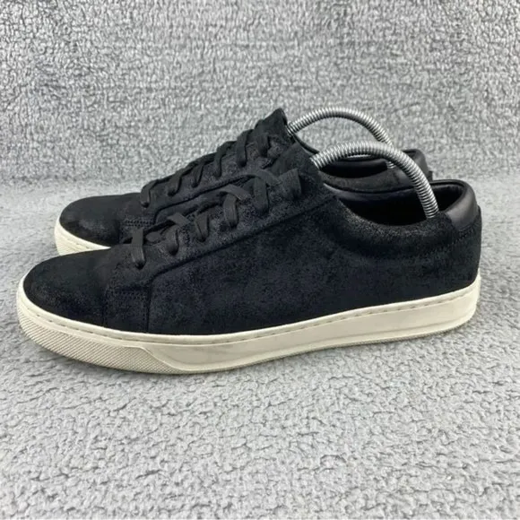 Vince brady suede Sneakers Leather Lace Up Mens Size 9 Shoes‎ Black Round Toes