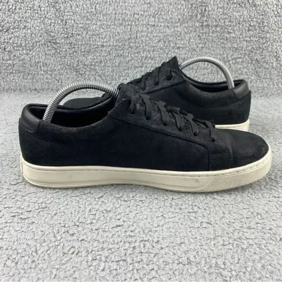 Vince brady suede Sneakers Leather Lace Up Mens Size 9 Shoes‎ Black Round Toes