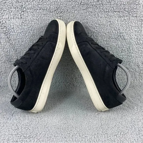 Vince brady suede Sneakers Leather Lace Up Mens Size 9 Shoes‎ Black Round Toes