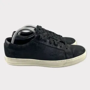 Vince brady suede Sneakers Leather Lace Up Mens Size 9 Shoes‎ Black Round Toes