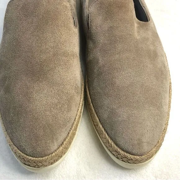 VINCE SNEAKERS SUEDE SLIP-ON ESPADRILLE TAUPE