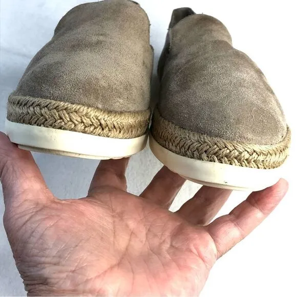 VINCE SNEAKERS SUEDE SLIP-ON ESPADRILLE TAUPE