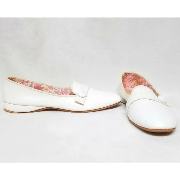 VINTAGE 68 Daniel Green Happy Pearl Leather Flats