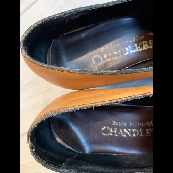 Vintage Chandlers Heeled Exposed Seam Loafers