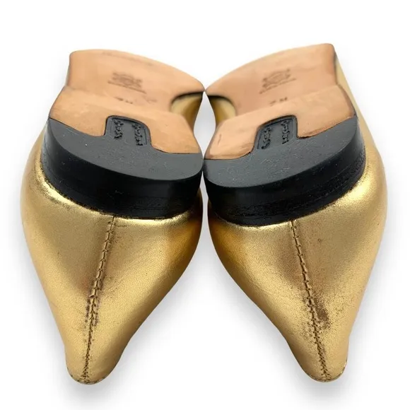 Vintage FRANCO SARTO gold leather loafers