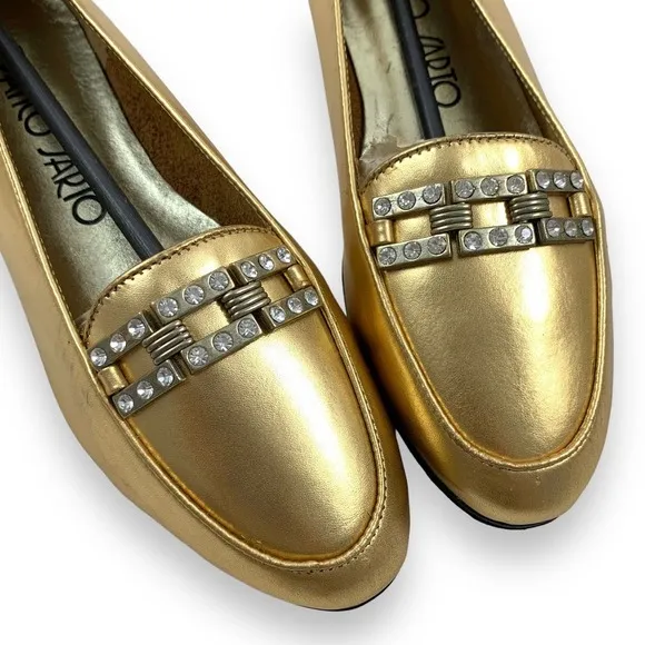 Vintage FRANCO SARTO gold leather loafers
