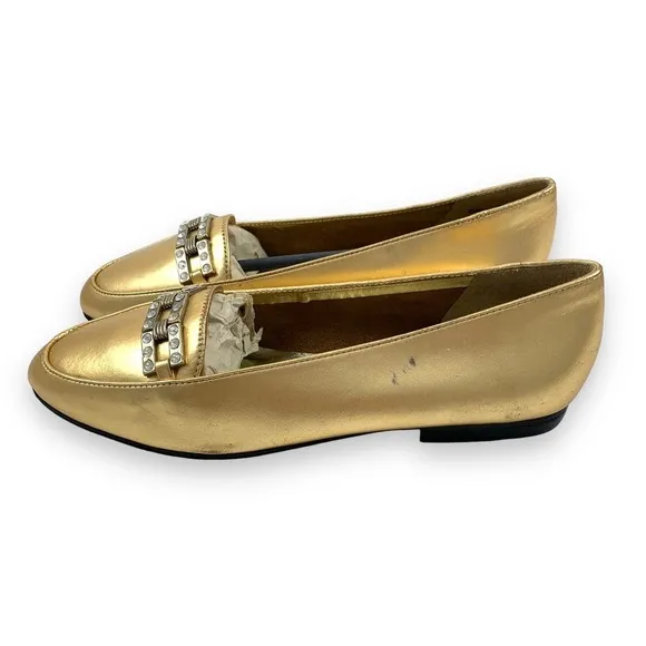 Vintage FRANCO SARTO gold leather loafers