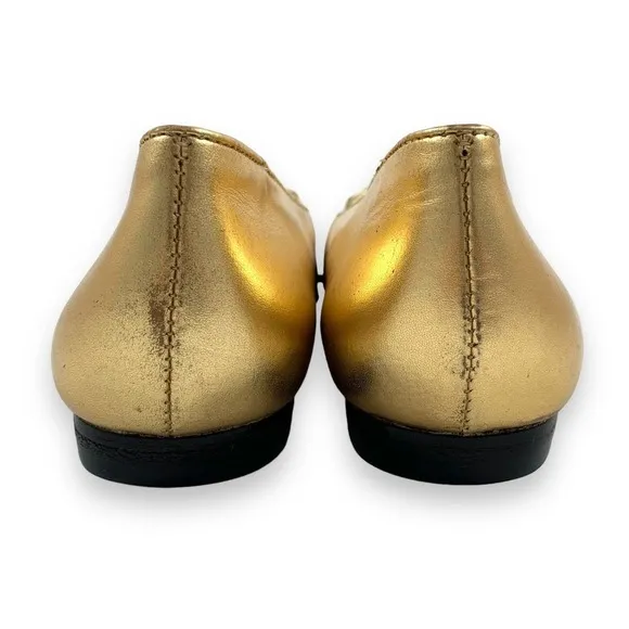 Vintage FRANCO SARTO gold leather loafers
