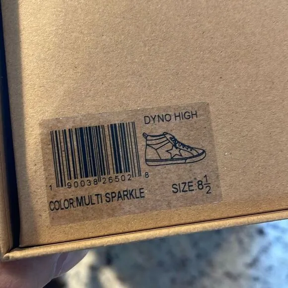 Vintage Havana DYNO HIGH MULTI SPARKLE High Top Fashion Sneakers Size 8.5 NIB