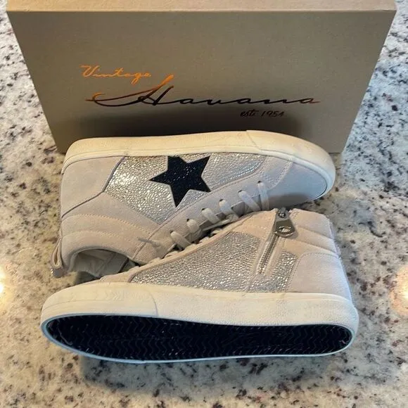 Vintage Havana DYNO HIGH MULTI SPARKLE High Top Fashion Sneakers Size 8.5 NIB