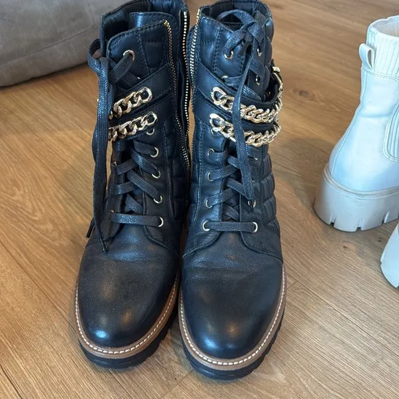 Vintage Havana RARE Quilted Moto Gwynne Boots size 8
