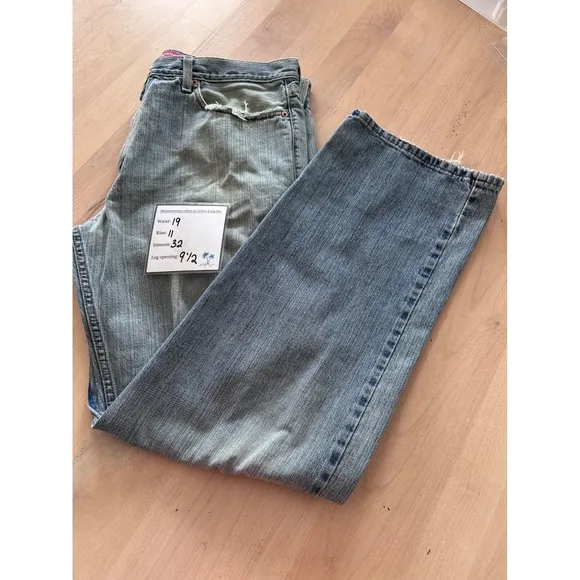 Vintage Levis 529 Low Rise Straight Leg Distressed Denim Jeans W38 L34