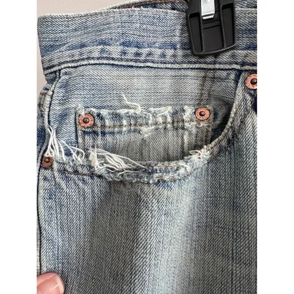 Vintage Levis 529 Low Rise Straight Leg Distressed Denim Jeans W38 L34