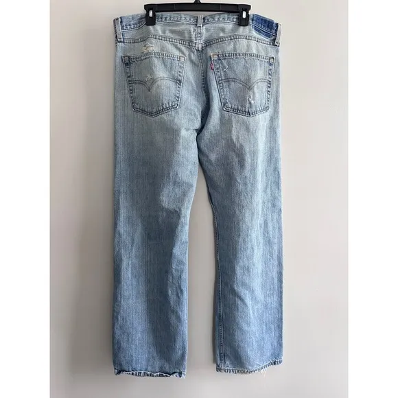 Vintage Levis 529 Low Rise Straight Leg Distressed Denim Jeans W38 L34