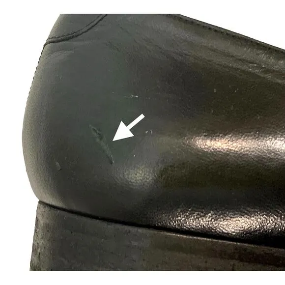 Vintage Mens BALLY Black Leather Buckle Loafers Switzerland | 9