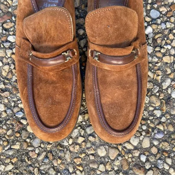 Vintage mens Hush Puppies suede Rockabilly loafers size 6.5
