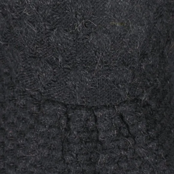 Vintage Y2K Max Azaria BCBG Alpaca Mohair Ash Gray Cardigan Copper Flecks